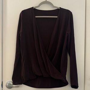 lululemon athletica Women's Wrap V Neck Soft Crossover Workout Top SZ L/XL
